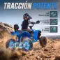 Quad Eléctrico Niños 24V 2 Plazas 2 Motores 120 W Batería de Litio Suspensión Arranque Suave 4-6 km/h 3-8 Años Azul Quad Eléctrico Niños 24V 2 Plazas 2 Motores 120 W Batería de Litio Suspensión Arranque Suave 4-6 km/h 3-8 Años Azul
