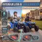 Quad Eléctrico Niños 24V 2 Plazas 2 Motores 120 W Batería de Litio Suspensión Arranque Suave 4-6 km/h 3-8 Años Azul Quad Eléctrico Niños 24V 2 Plazas 2 Motores 120 W Batería de Litio Suspensión Arranque Suave 4-6 km/h 3-8 Años Azul