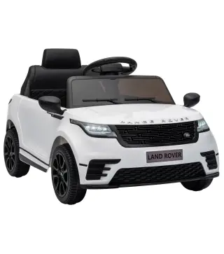 Coche Eléctrico SUV Niños Licencia Range Rover Velar 12V Control Remoto Batería Litio Motores Suspensión 2-4Años Blanco