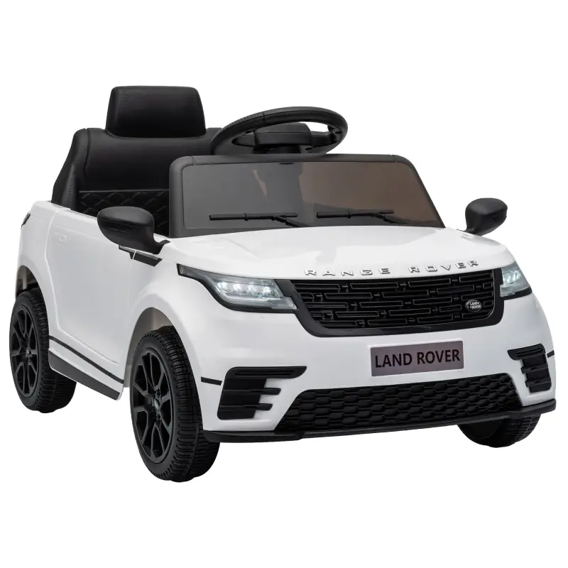 Coche Eléctrico SUV Niños Licencia Range Rover Velar 12V Control Remoto Batería Litio Motores Suspensión 2-4Años Blanco
