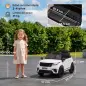 Coche Eléctrico SUV Niños Licencia Range Rover Velar 12V Control Remoto Batería Litio Motores Suspensión 2-4Años Blanco