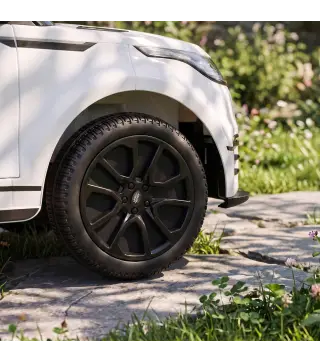 Coche Eléctrico SUV Niños Licencia Range Rover Velar 12V Control Remoto Batería Litio Motores Suspensión 2-4Años Blanco
