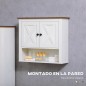 Armario de Pared para Baño Mueble de Baño Colgar con 2 Puertas y Estantes de Almacenamiento 60x19,5x52,5 cm Blanco Armario de Pared para Baño Mueble de Baño Colgar con 2 Puertas y Estantes de Almacenamiento 60x19,5x52,5 cm Blanco