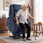 Sillón Relax Reclinable Eléctrico Levanta Personas Mayores con Masaje Calor Portavasos Mando Bolsillos Azul Oscuro Sillón Relax Reclinable Eléctrico Levanta Personas Mayores con Masaje Calor Portavasos Mando Bolsillos Azul Oscuro
