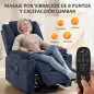 Sillón Relax Reclinable Eléctrico Levanta Personas Mayores con Masaje Calor Portavasos Mando Bolsillos Azul Oscuro Sillón Relax Reclinable Eléctrico Levanta Personas Mayores con Masaje Calor Portavasos Mando Bolsillos Azul Oscuro