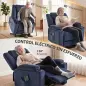 Sillón Relax Reclinable Eléctrico Levanta Personas Mayores con Masaje Calor Portavasos Mando Bolsillos Azul Oscuro Sillón Relax Reclinable Eléctrico Levanta Personas Mayores con Masaje Calor Portavasos Mando Bolsillos Azul Oscuro