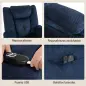 Sillón Relax Reclinable Eléctrico Levanta Personas Mayores con Masaje Calor Portavasos Mando Bolsillos Azul Oscuro Sillón Relax Reclinable Eléctrico Levanta Personas Mayores con Masaje Calor Portavasos Mando Bolsillos Azul Oscuro