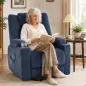 Sillón Relax Reclinable Eléctrico Levanta Personas Mayores con Masaje Calor Portavasos Mando Bolsillos Azul Oscuro Sillón Relax Reclinable Eléctrico Levanta Personas Mayores con Masaje Calor Portavasos Mando Bolsillos Azul Oscuro