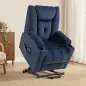 Sillón Relax Reclinable Eléctrico Levanta Personas Mayores con Masaje Calor Portavasos Mando Bolsillos Azul Oscuro Sillón Relax Reclinable Eléctrico Levanta Personas Mayores con Masaje Calor Portavasos Mando Bolsillos Azul Oscuro