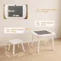 Mesa Infantil con Silla con Superficie para Bloques y Bolsa de Malla Bajo Mesa Montessori para Niños de 3-6 Años Blanco Mesa Infantil con Silla con Superficie para Bloques y Bolsa de Malla Bajo Mesa Montessori para Niños de 3-6 Años Blanco