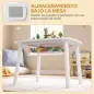 Mesa Infantil con Silla con Superficie para Bloques y Bolsa de Malla Bajo Mesa Montessori para Niños de 3-6 Años Blanco Mesa Infantil con Silla con Superficie para Bloques y Bolsa de Malla Bajo Mesa Montessori para Niños de 3-6 Años Blanco