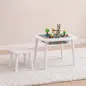 Mesa Infantil con Silla con Superficie para Bloques y Bolsa de Malla Bajo Mesa Montessori para Niños de 3-6 Años Blanco Mesa Infantil con Silla con Superficie para Bloques y Bolsa de Malla Bajo Mesa Montessori para Niños de 3-6 Años Blanco