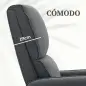Sillón Relax Reclinable Eléctrico Levanta Personas de Tela Lino Control Remoto Asiento con Muelles Reposapiés Gris Sillón Relax Reclinable Eléctrico Levanta Personas de Tela Lino Control Remoto Asiento con Muelles Reposapiés Gris