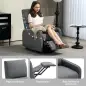 Sillón Relax Reclinable Eléctrico Levanta Personas de Tela Lino Control Remoto Asiento con Muelles Reposapiés Gris Sillón Relax Reclinable Eléctrico Levanta Personas de Tela Lino Control Remoto Asiento con Muelles Reposapiés Gris