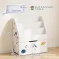 Librería Infantil con Cajón Móvil y 3 Estantes Estantería para Libros Diseño de Espacio Montessori 3 a 8 Años Blanco