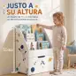 Librería Infantil con Cajón Móvil y 3 Estantes Estantería para Libros Diseño de Espacio Montessori 3 a 8 Años Blanco