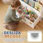 Librería Infantil con Cajón Móvil y 3 Estantes Estantería para Libros Diseño de Espacio Montessori 3 a 8 Años Blanco