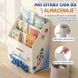 Librería Infantil con Cajón Móvil y 3 Estantes Estantería para Libros Diseño de Espacio Montessori 3 a 8 Años Blanco