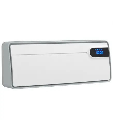 Calefactor Eléctrico Cerámico de Pared 2000W con WiFi App 3 Modos Pantalla LED Temporizador Mando a Distancia Blanco