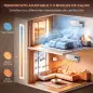 Calefactor Eléctrico Cerámico de Pared 2000W con WiFi App 3 Modos Pantalla LED Temporizador Mando a Distancia Blanco