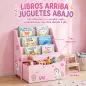 Librería Infantil con Cajón Móvil y 3 Estantes Estantería para Libros Diseño de Unicornio Montessori 3 a 8 Años Rosa Librería Infantil con Cajón Móvil y 3 Estantes Estantería para Libros Diseño de Unicornio Montessori 3 a 8 Años Rosa