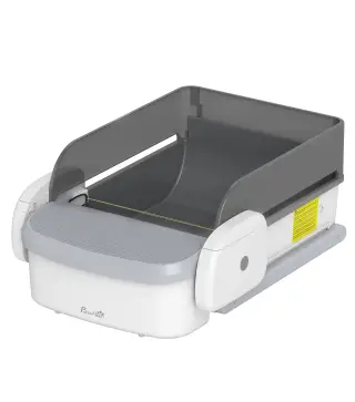 Arenero Gatos Autolimpiable Abierto Control por APP Sensores de Seguridad Capacidad de 10 L sin Olores Entrada Baja