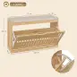 Banco Zapatero con Cajón Abatible Zapatero con Asiento Asiento Acolchado 80x30x48 cm Natural y Beige Banco Zapatero con Cajón Abatible Zapatero con Asiento Asiento Acolchado 80x30x48 cm Natural y Beige