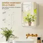 Armario de Baño con Espejo Diseño con Bordes Curvados Estantes Ajustables 40,2x10,2x50,9 cm Blanco Armario de Baño con Espejo Diseño con Bordes Curvados Estantes Ajustables 40,2x10,2x50,9 cm Blanco