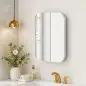 Armario de Baño con Espejo Diseño con Bordes Curvados Estantes Ajustables 40,2x10,2x50,9 cm Blanco Armario de Baño con Espejo Diseño con Bordes Curvados Estantes Ajustables 40,2x10,2x50,9 cm Blanco