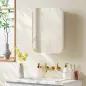 Armario de Baño con Espejo Diseño con Bordes Curvados Estantes Ajustables 40,2x10,2x50,9 cm Blanco Armario de Baño con Espejo Diseño con Bordes Curvados Estantes Ajustables 40,2x10,2x50,9 cm Blanco
