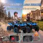 Quad Eléctrico para Niños 12V 2 Motores Batería de Litio Arranque Suave 2 Cestas Música MP3 Faros 3-8 Años Azul