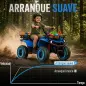 Quad Eléctrico para Niños 12V 2 Motores Batería de Litio Arranque Suave 2 Cestas Música MP3 Faros 3-8 Años Azul