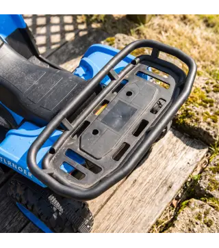 Quad Eléctrico para Niños 12V 2 Motores Batería de Litio Arranque Suave 2 Cestas Música MP3 Faros 3-8 Años Azul