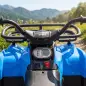 Quad Eléctrico para Niños 12V 2 Motores Batería de Litio Arranque Suave 2 Cestas Música MP3 Faros 3-8 Años Azul