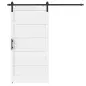 Puerta Corredera Interior 106,7x213,4 cm con Kit de Montaje MDF y Madera de Pino Riel y Herrajes para Baño Blanco Puerta Corredera Interior 106,7x213,4 cm con Kit de Montaje MDF y Madera de Pino Riel y Herrajes para Baño Blanco