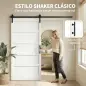 Puerta Corredera Interior 106,7x213,4 cm con Kit de Montaje MDF y Madera de Pino Riel y Herrajes para Baño Blanco Puerta Corredera Interior 106,7x213,4 cm con Kit de Montaje MDF y Madera de Pino Riel y Herrajes para Baño Blanco