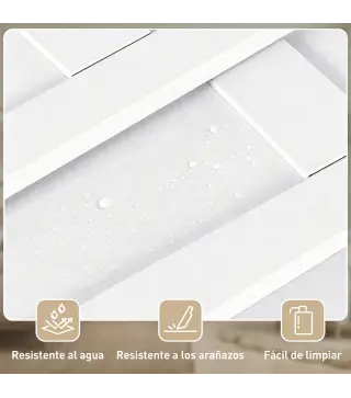 Puerta Corredera Interior 106,7x213,4 cm con Kit de Montaje MDF y Madera de Pino Riel y Herrajes para Baño Blanco