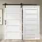 Puerta Corredera Interior 106,7x213,4 cm con Kit de Montaje MDF y Madera de Pino Riel y Herrajes para Baño Blanco Puerta Corredera Interior 106,7x213,4 cm con Kit de Montaje MDF y Madera de Pino Riel y Herrajes para Baño Blanco