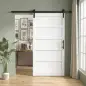 Puerta Corredera Interior 106,7x213,4 cm con Kit de Montaje MDF y Madera de Pino Riel y Herrajes para Baño Blanco Puerta Corredera Interior 106,7x213,4 cm con Kit de Montaje MDF y Madera de Pino Riel y Herrajes para Baño Blanco