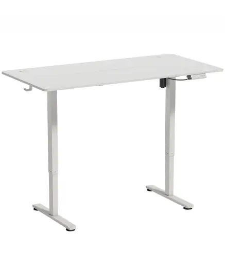 Escritorio Elevable Eléctrico 140x70 cm Altura Ajustable 72-120 cm 3 Memorias Silencioso 2 Ganchos 2 Pasacables Blanco