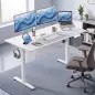 Escritorio Elevable Eléctrico 140x70 cm Altura Ajustable 72-120 cm 3 Memorias Silencioso 2 Ganchos 2 Pasacables Blanco