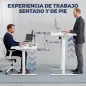 Escritorio Elevable Eléctrico 140x70 cm Altura Ajustable 72-120 cm 3 Memorias Silencioso 2 Ganchos 2 Pasacables Blanco Escritorio Elevable Eléctrico 140x70 cm Altura Ajustable 72-120 cm 3 Memorias Silencioso 2 Ganchos 2 Pasacables Blanco