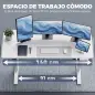Escritorio Elevable Eléctrico 140x70 cm Altura Ajustable 72-120 cm 3 Memorias Silencioso 2 Ganchos 2 Pasacables Blanco Escritorio Elevable Eléctrico 140x70 cm Altura Ajustable 72-120 cm 3 Memorias Silencioso 2 Ganchos 2 Pasacables Blanco