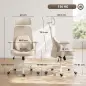 Silla de Escritorio Ergonómica Cojín Lumbar de Espuma Viscoelástica Reposacabezas 3D Reposabrazos Ajustables Beige Silla de Escritorio Ergonómica Cojín Lumbar de Espuma Viscoelástica Reposacabezas 3D Reposabrazos Ajustables Beige