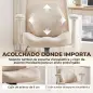 Silla de Escritorio Ergonómica Cojín Lumbar de Espuma Viscoelástica Reposacabezas 3D Reposabrazos Ajustables Beige Silla de Escritorio Ergonómica Cojín Lumbar de Espuma Viscoelástica Reposacabezas 3D Reposabrazos Ajustables Beige