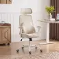 Silla de Escritorio Ergonómica Cojín Lumbar de Espuma Viscoelástica Reposacabezas 3D Reposabrazos Ajustables Beige Silla de Escritorio Ergonómica Cojín Lumbar de Espuma Viscoelástica Reposacabezas 3D Reposabrazos Ajustables Beige