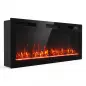 Chimenea Eléctrica Ultrafina 900/1800W Empotrable/Colgante/de Pie 12 Colores de Llama 3D Control Remoto hasta 35㎡ Negro