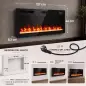 Chimenea Eléctrica Ultrafina 900/1800W Empotrable/Colgante/de Pie 12 Colores de Llama 3D Control Remoto hasta 35㎡ Negro Chimenea Eléctrica Ultrafina 900/1800W Empotrable/Colgante/de Pie 12 Colores de Llama 3D Control Remoto hasta 35㎡ Negro