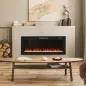 Chimenea Eléctrica Ultrafina 900/1800W Empotrable/Colgante/de Pie 12 Colores de Llama 3D Control Remoto hasta 35㎡ Negro Chimenea Eléctrica Ultrafina 900/1800W Empotrable/Colgante/de Pie 12 Colores de Llama 3D Control Remoto hasta 35㎡ Negro