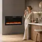 Chimenea Eléctrica Ultrafina 900/1800W Empotrable/Colgante/de Pie 12 Colores de Llama 3D Control Remoto hasta 35㎡ Negro Chimenea Eléctrica Ultrafina 900/1800W Empotrable/Colgante/de Pie 12 Colores de Llama 3D Control Remoto hasta 35㎡ Negro